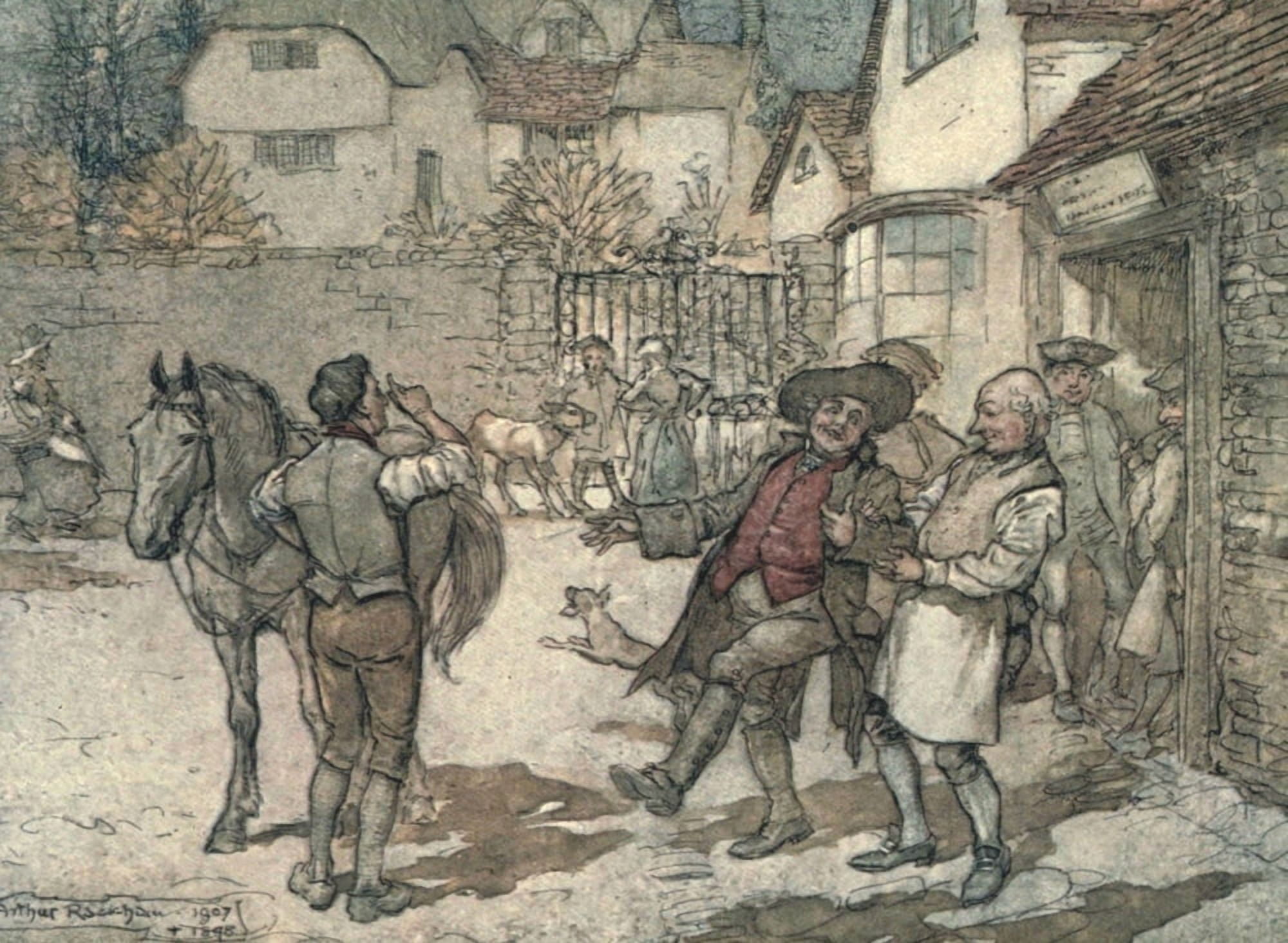 Ingoldsby Legends 1907 Score of ewes brought profit Canvas Art - A Rackham (24 x 36)