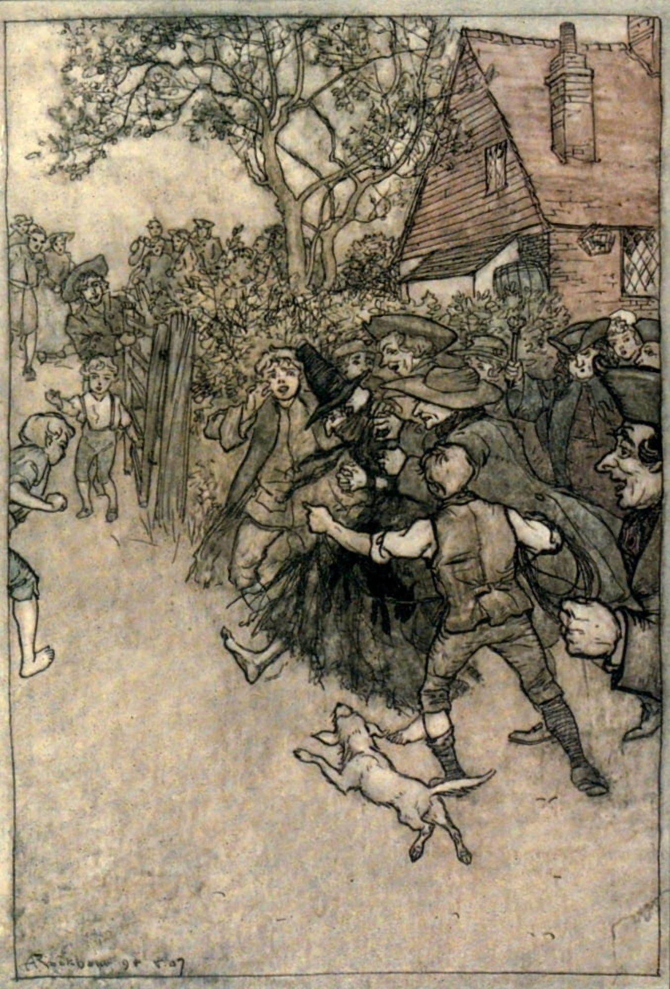 Ingoldsby Legends 1907 To Tappington Mill-dam Canvas Art - A Rackham (18 x 24)