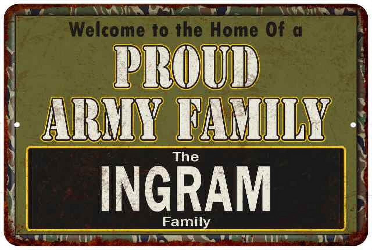 Ingram Proud Army Family Gift 8x12 Metal Sign 208120023446 - Walmart.com