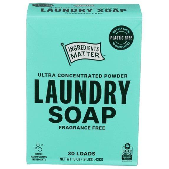 Ingredients Matter Laundry Powder Fragrance-Free 15 oz (Pack of 8)