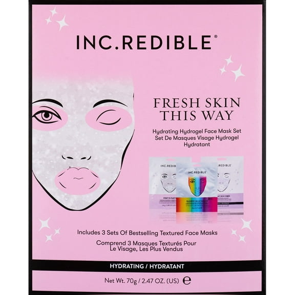 INC.redible Fresh Skin This Way Hydrogel Masks - Unleash Your Skin's Radiance with Hydrating Treatment