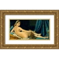 thumbnail image 1 of Ingres, Jean-Auguste-Dominique 14x9 Gold Ornate Wood Framed with Double Matting Museum Art Print Titled - Grande Odalisque, 1 of 4