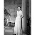 thumbnail image 1 of Ingrid Bergman Leaning on a Post in a White Dress Photo Print (8 x 10), 1 of 1