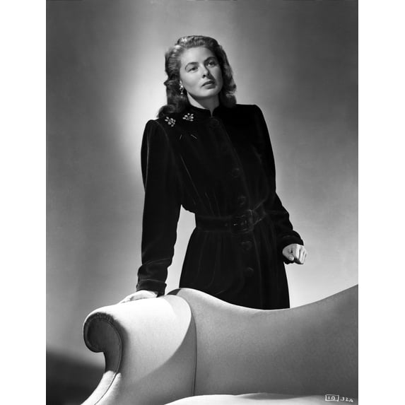 Ingrid Bergman standing in a Black Dress Photo Print (24 x 30)