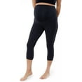 thumbnail image 1 of Ingrid & Isabel Basics Active Capri Maternity Legging with Crossover Panel, Supports Back, Black, 1 of 5