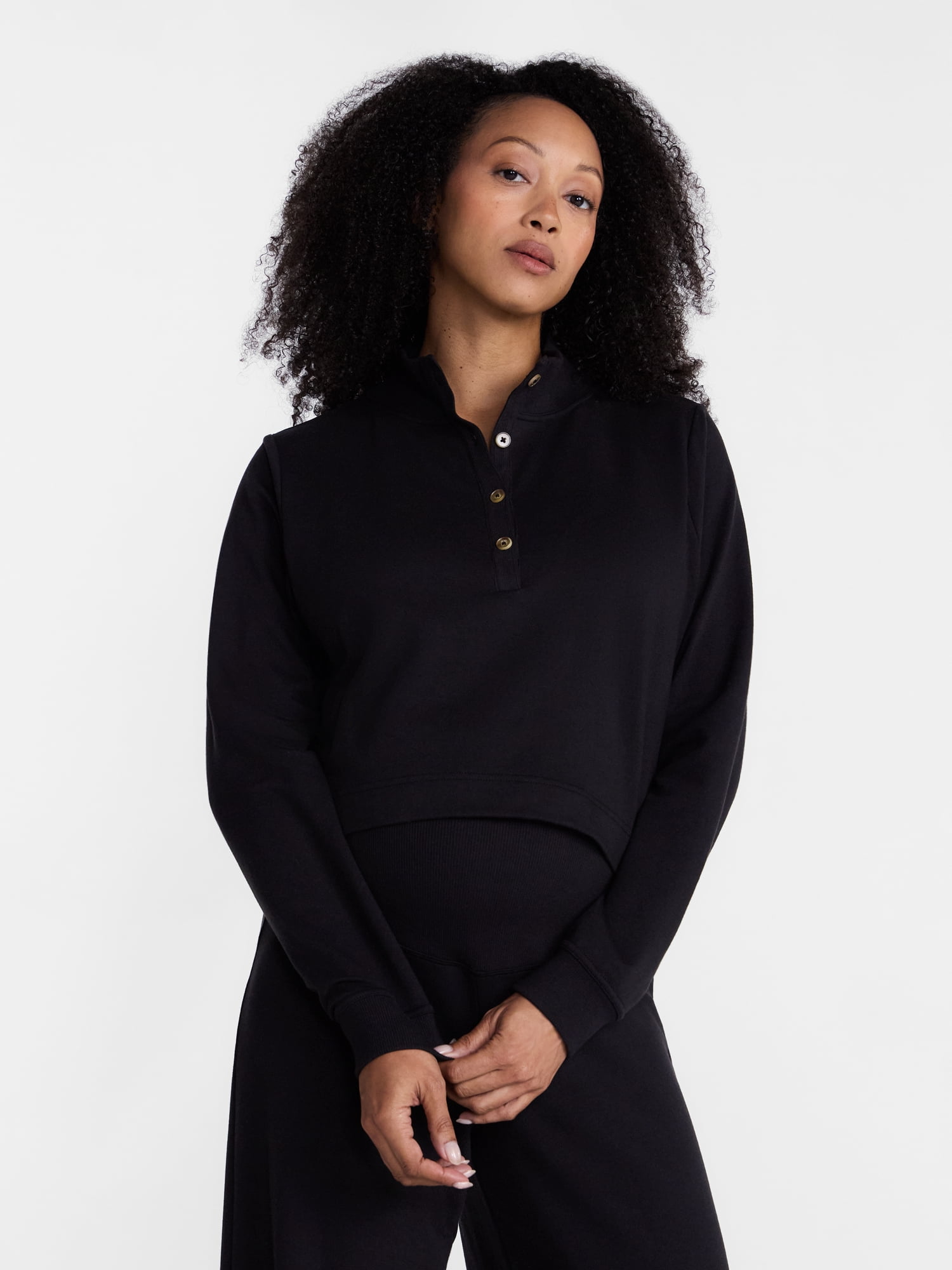 Ingrid & Isabel For Every Belly Women's Maternity Button Front Knit Top, Sizes S-XXL