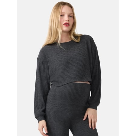 Ingrid & Isabel For Every Belly Women's Maternity Ribbed Top, Sizes S-XXL