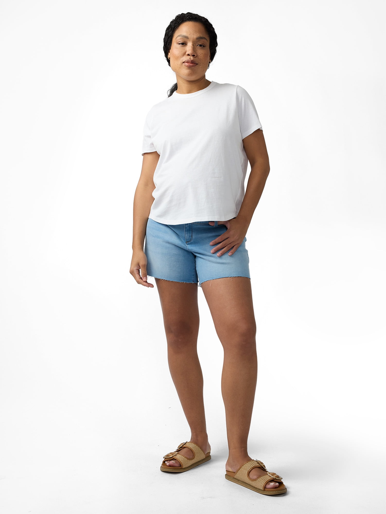 Ingrid & Isabel For Every Belly Maternity Denim Short, Available in Sizes S-XXL