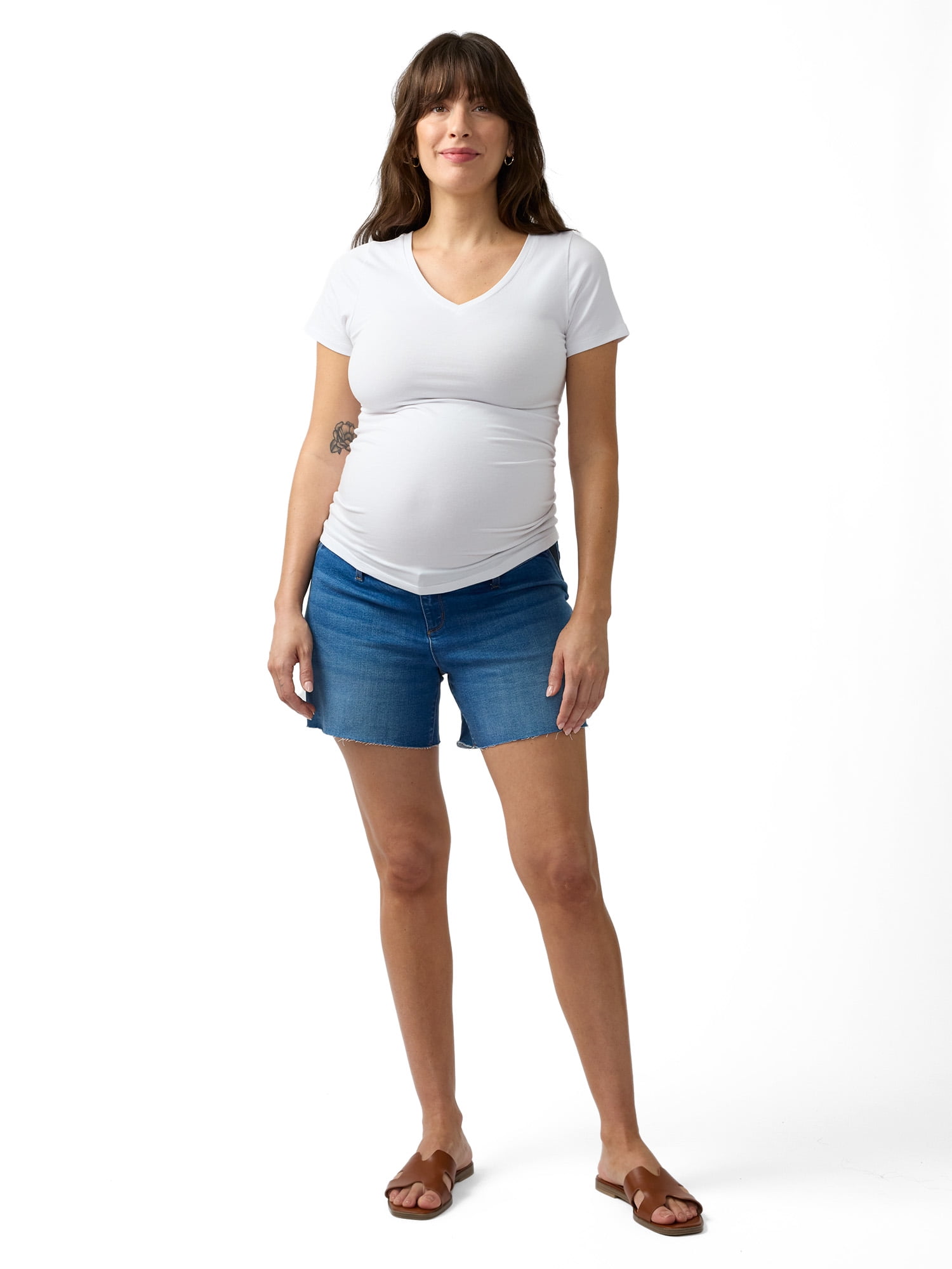 Ingrid & Isabel For Every Belly Maternity Denim Short, Available in Sizes S-XXL