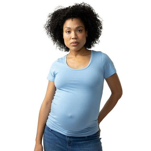 Ingrid & Isabel For Every Belly Women's Maternity Short Sleeve Fitted Scoop Tee, Sizes S-XXL