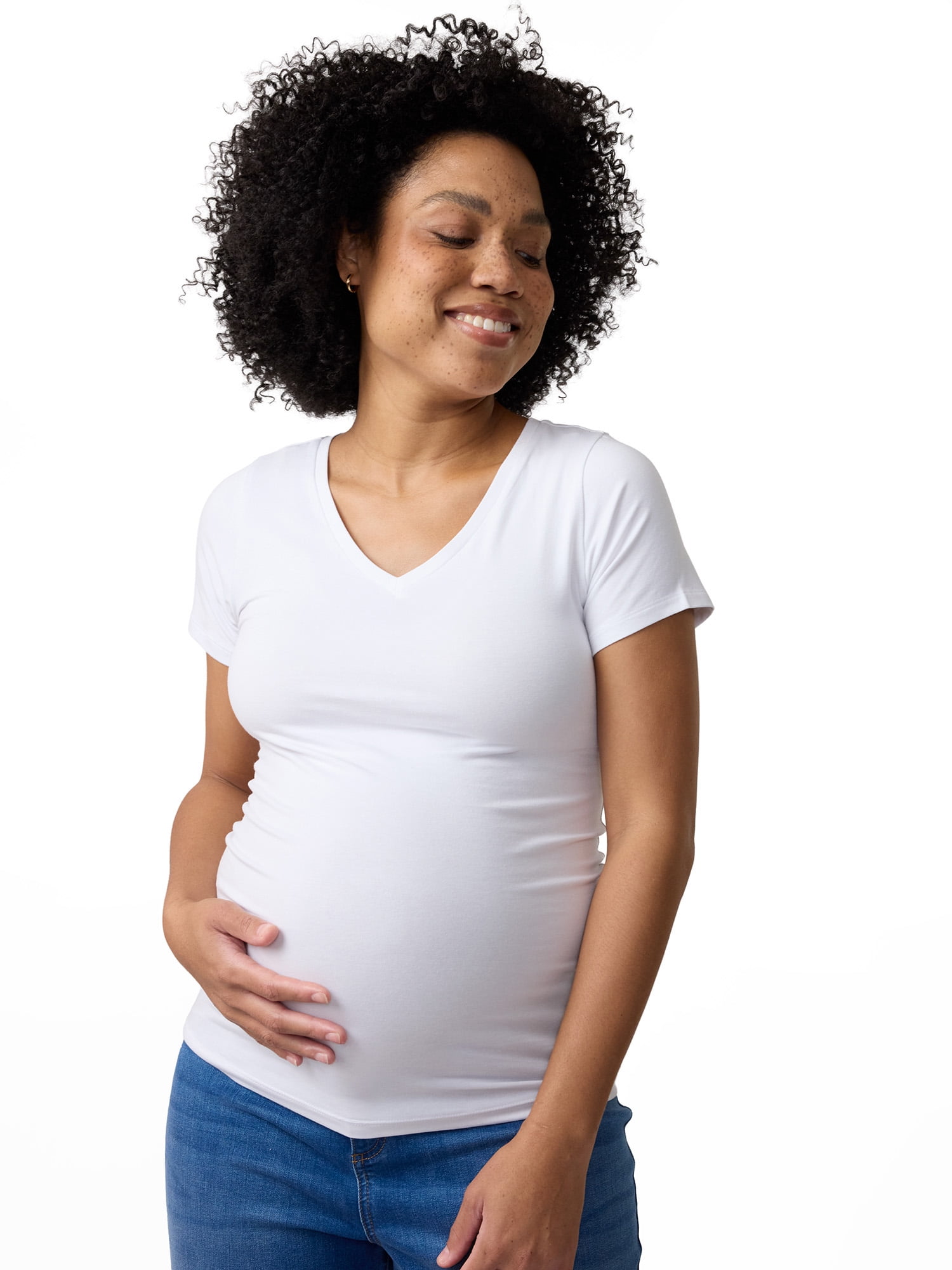Ingrid & Isabel For Every Belly Maternity Fitted V-Neck Tee, Sizes S-XXL