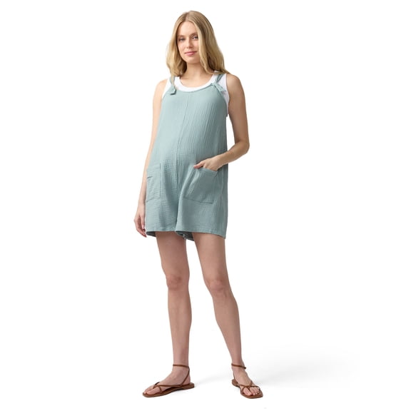 Ingrid & Isabel For Every Belly Women's Maternity Gauze Romper, Sizes S-XXL