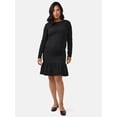 thumbnail image 1 of Ingrid & Isabel For Every Belly Women’s Maternity Smocked Midi Dress with Long Sleeves, Sizes S-XXL, 1 of 8
