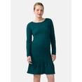 thumbnail image 1 of Ingrid & Isabel For Every Belly Women’s Maternity Smocked Midi Dress with Long Sleeves, Sizes S-XXL, 1 of 9