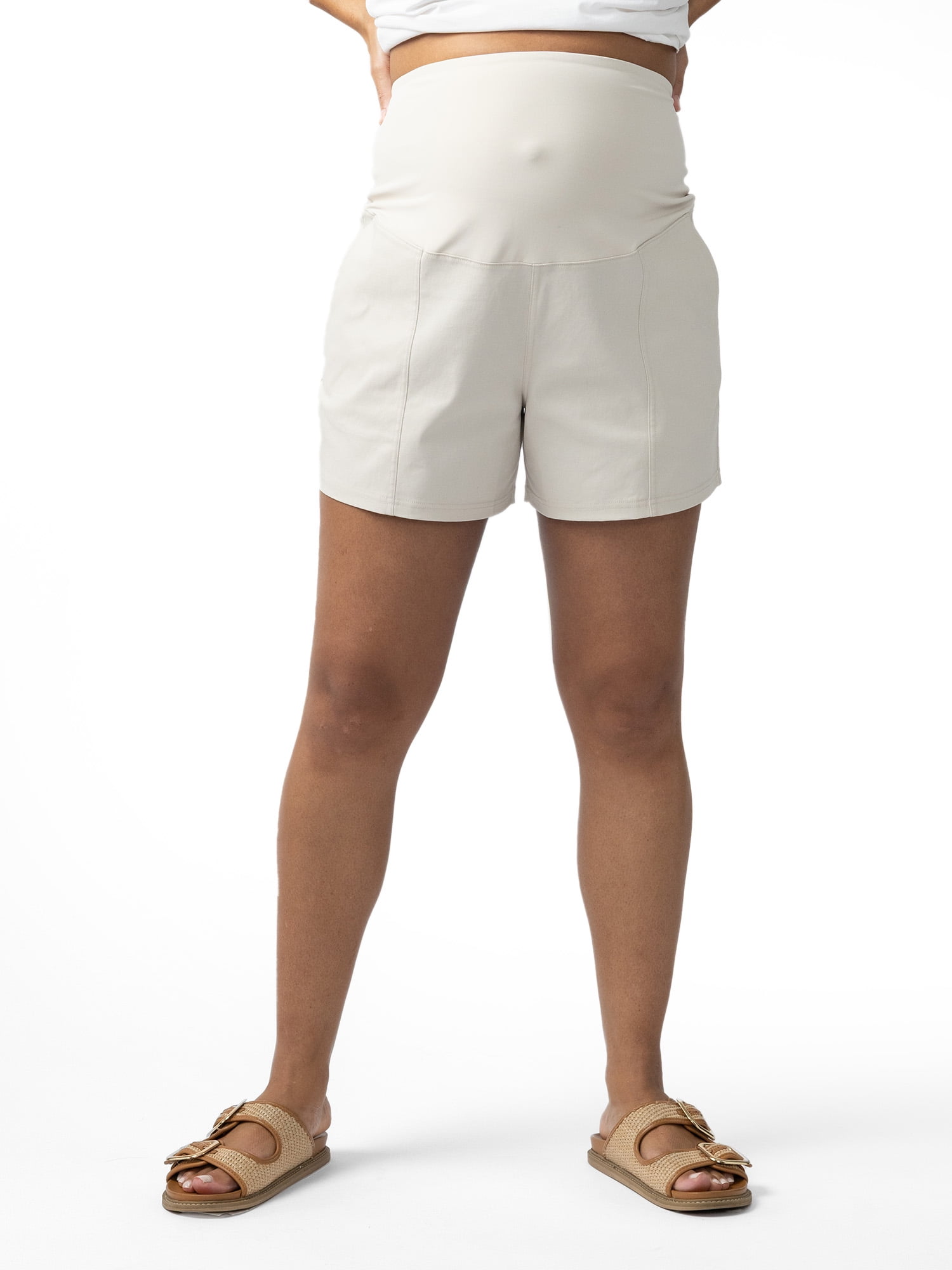 Ingrid & Isabel For Every Belly Women's Maternity Over The Belly Casual Shorts, Sizes S-XXL