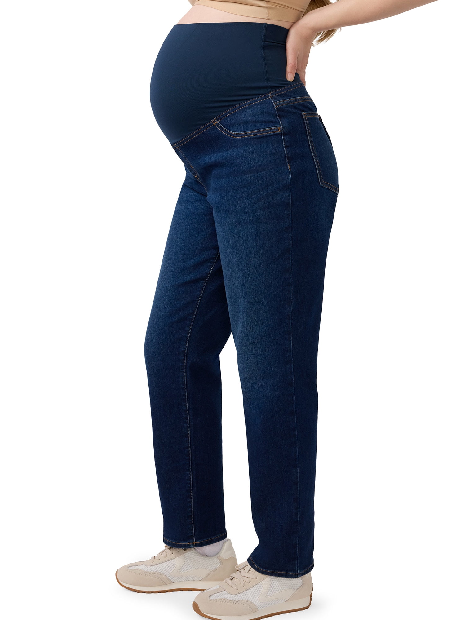 Ingrid & Isabel For Every Belly Women's Maternity Over the Belly Denim Jeans, Sizes S-XXL