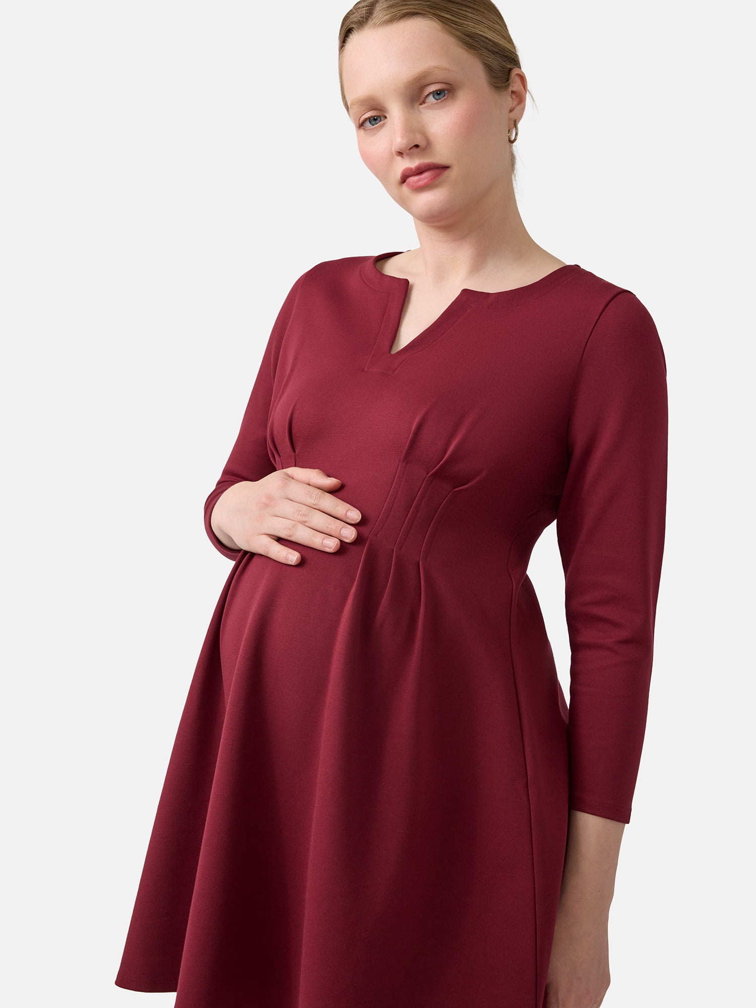 Ingrid & Isabel For Every Belly Women’s Maternity Pintuck Mini Dress, Sizes S-XXL