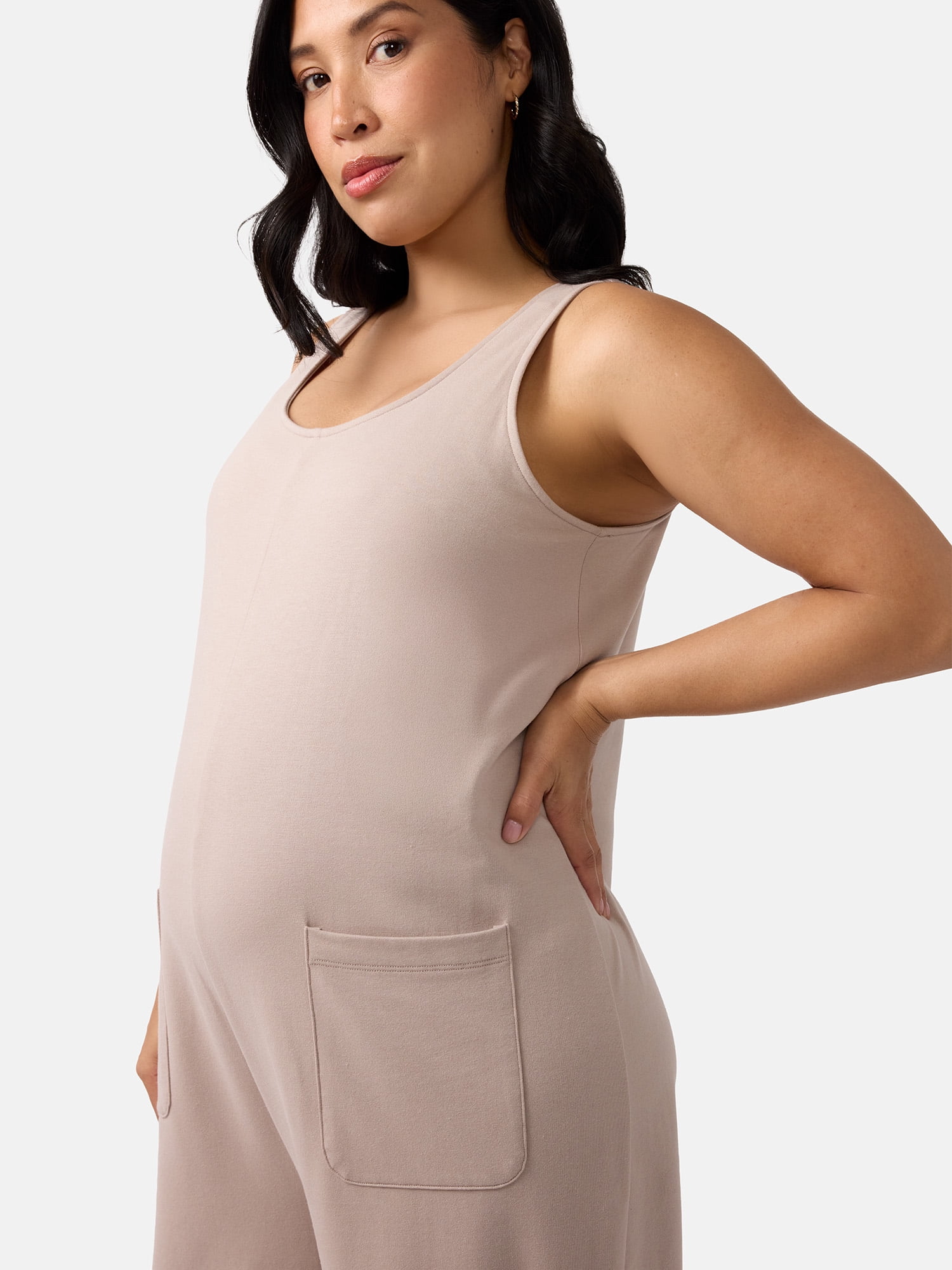 Ingrid & Isabel For Every Belly Women’s Maternity Pocket Knit Jumpsuit, Sizes S-XXL