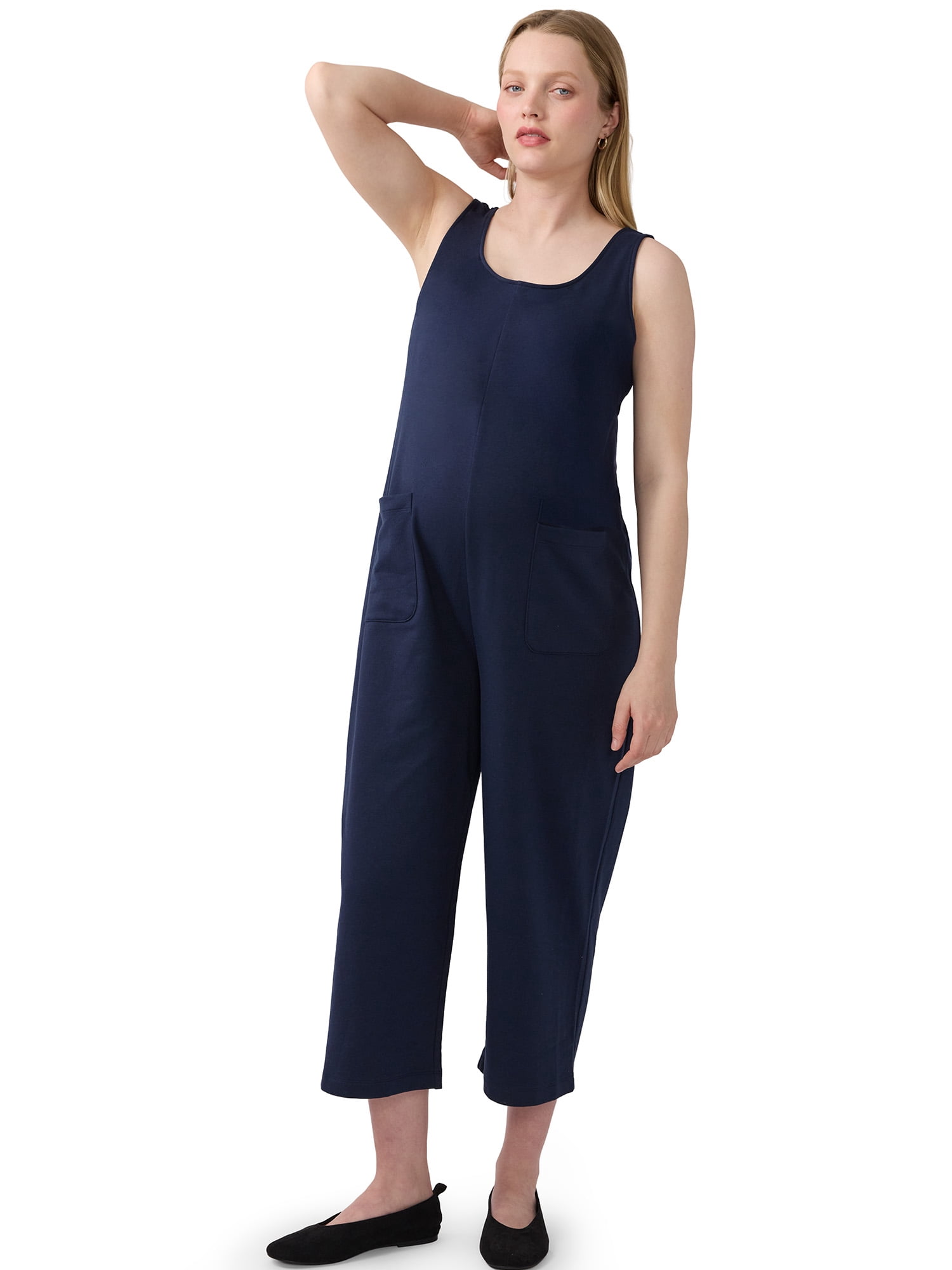 Ingrid & Isabel For Every Belly Women’s Maternity Pocket Knit Jumpsuit, Sizes S-XXL