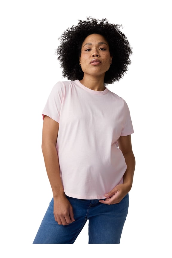 Maternity Relaxed Crew Tee, Sizes S-XXL
