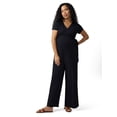 thumbnail image 1 of Ingrid & Isabel For Every Belly Women's Maternity Short Sleeve Knit Wrap Jumpsuit, Sizes S-XXL, 1 of 9