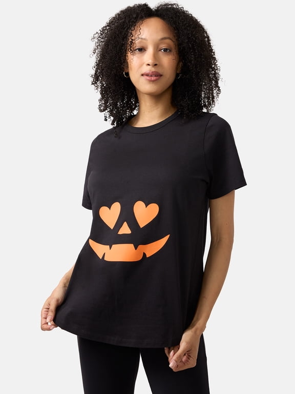 Women's Maternity Graphic Cotton T-Shirt, Sizes S-XXL