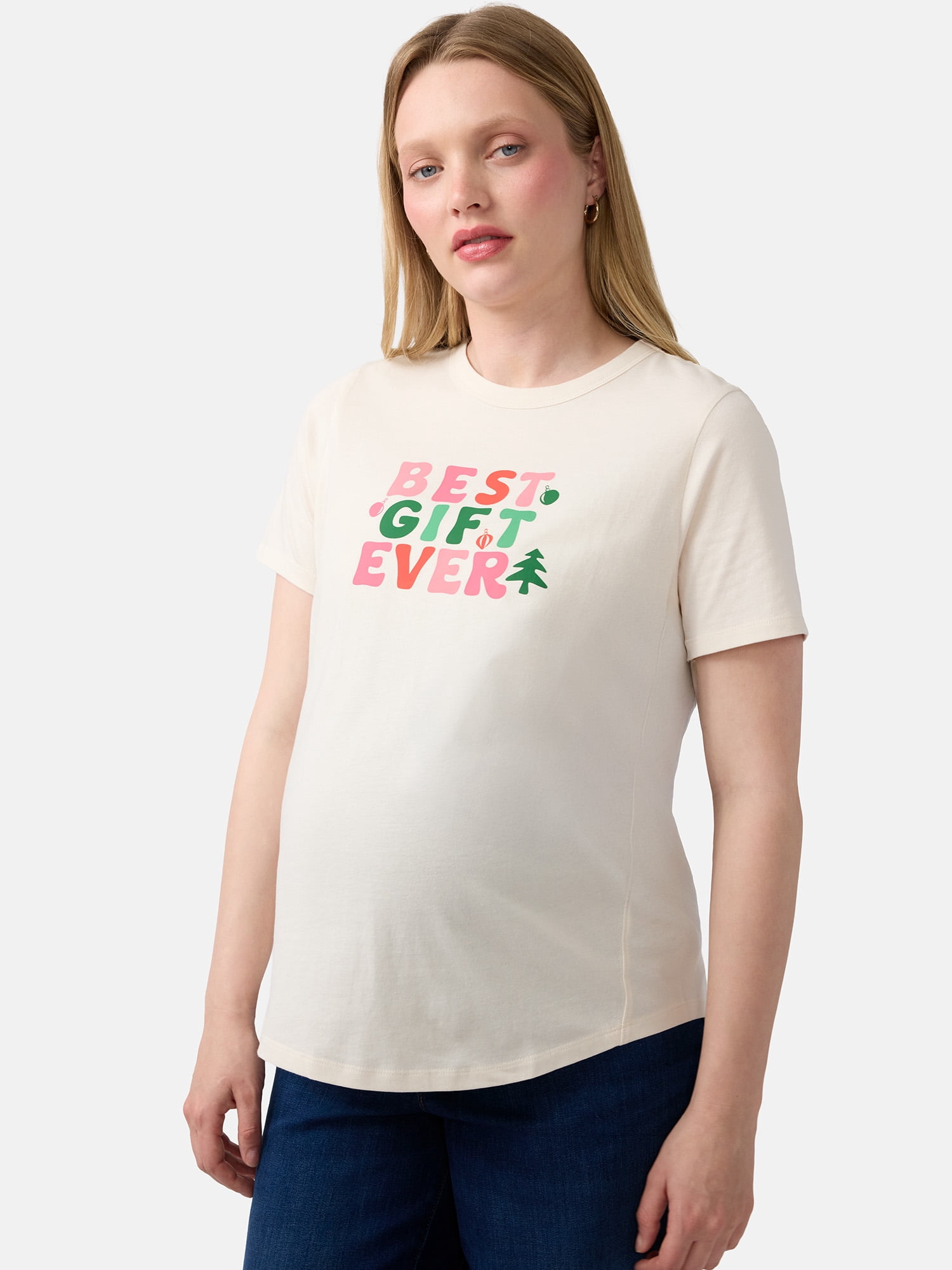 Ingrid & Isabel For Every Belly Women's Maternity Graphic Cotton T-Shirt, Sizes S-XXL