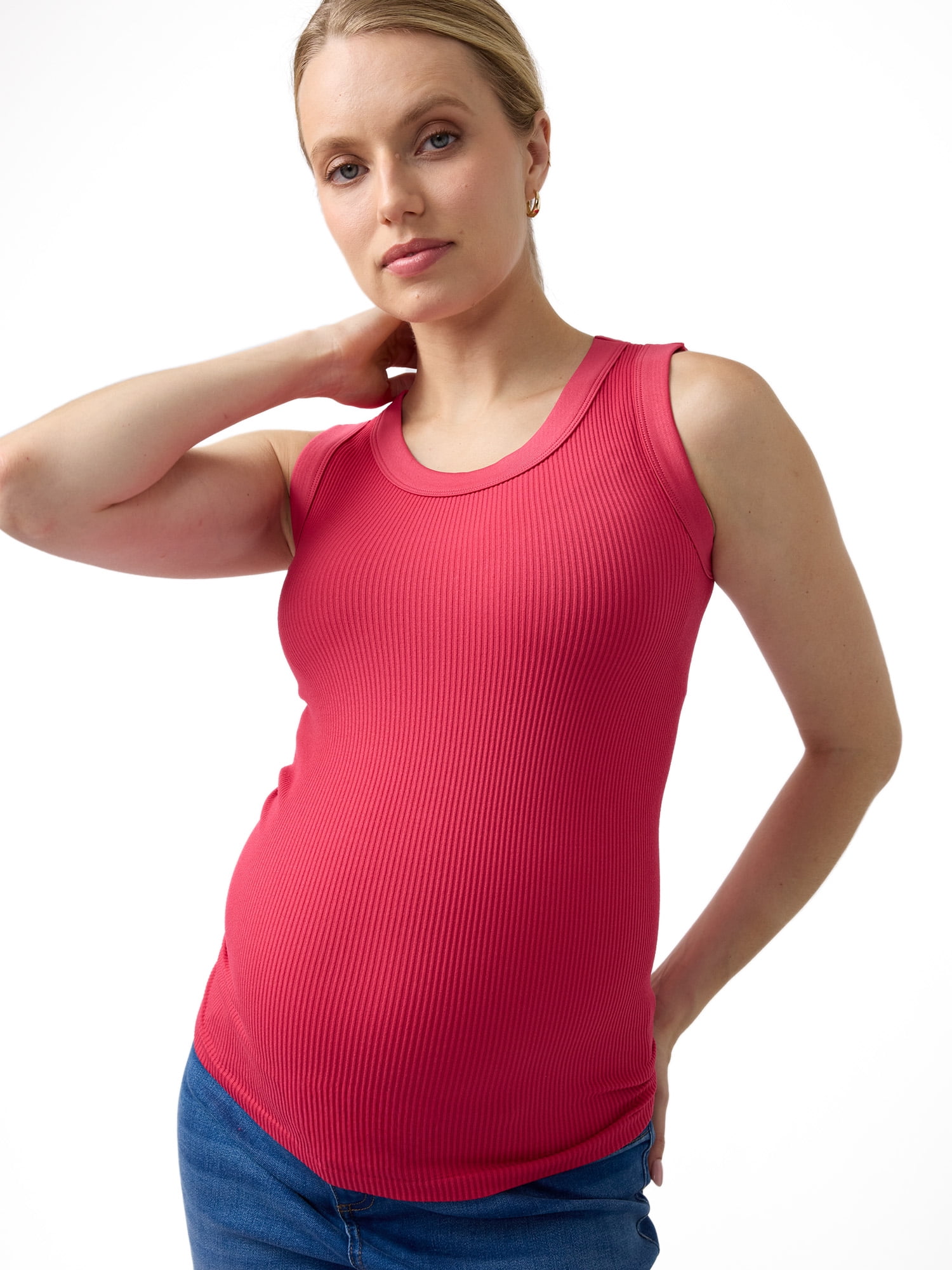 Ingrid & Isabel For Every Belly Women's Maternity Seamless Fitted RibTank, Sizes S-XXL