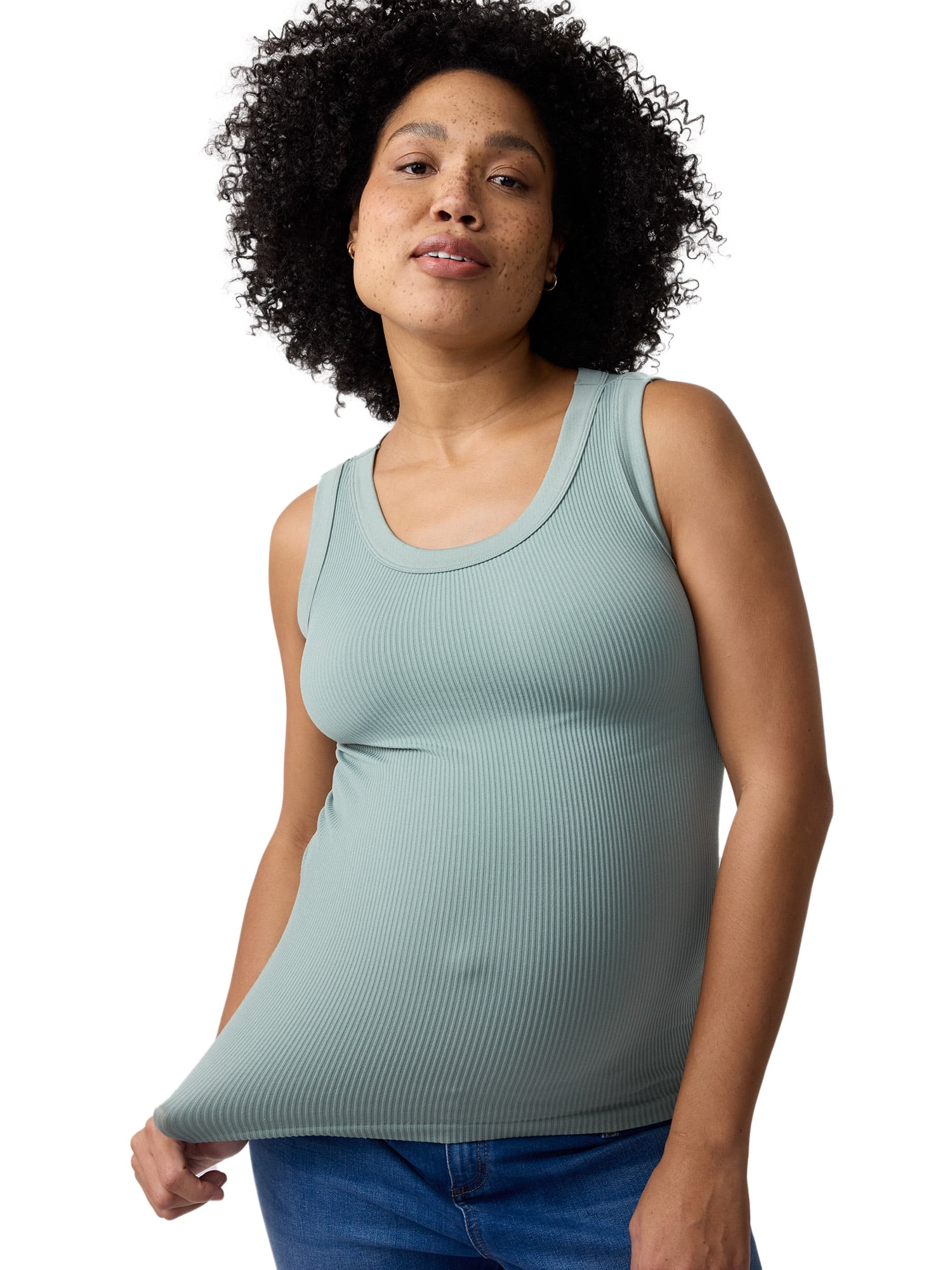 Ingrid & Isabel For Every Belly Women's Maternity Seamless Fitted RibTank, Sizes S-XXL
