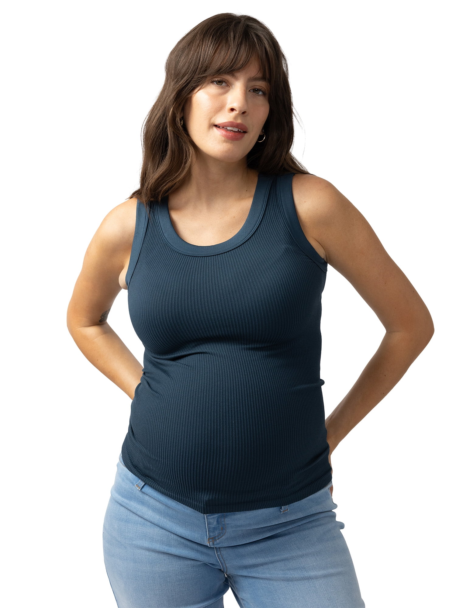 Ingrid & Isabel For Every Belly Women's Maternity Seamless Fitted RibTank, Sizes S-XXL