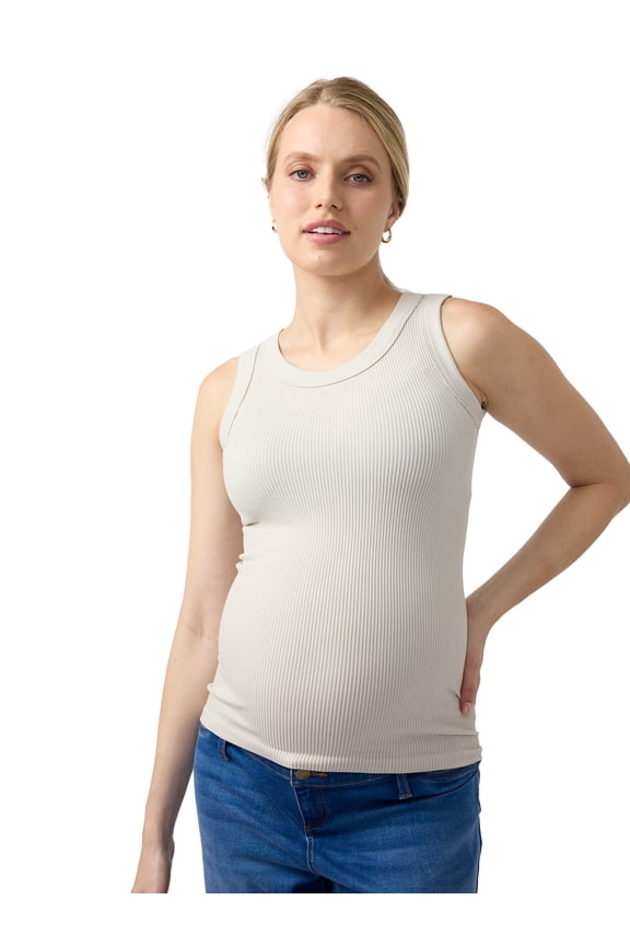 Women's Maternity Seamless Fitted RibTank, Sizes S-XXL