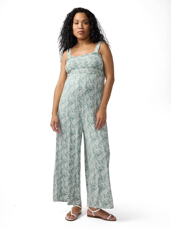 Maternity Smocked Jumpsuit, Size S-XXL