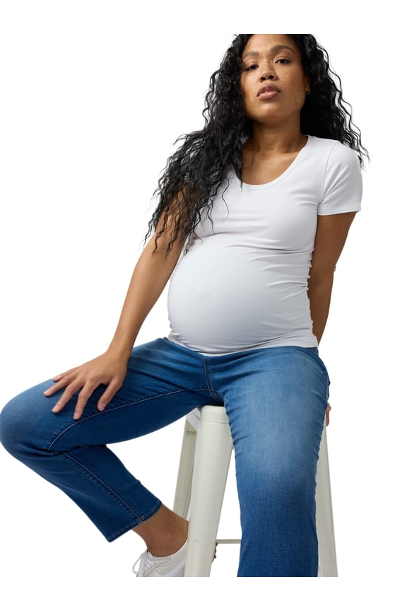 Women's Maternity Straight Jeans, Sizes XS-XXL