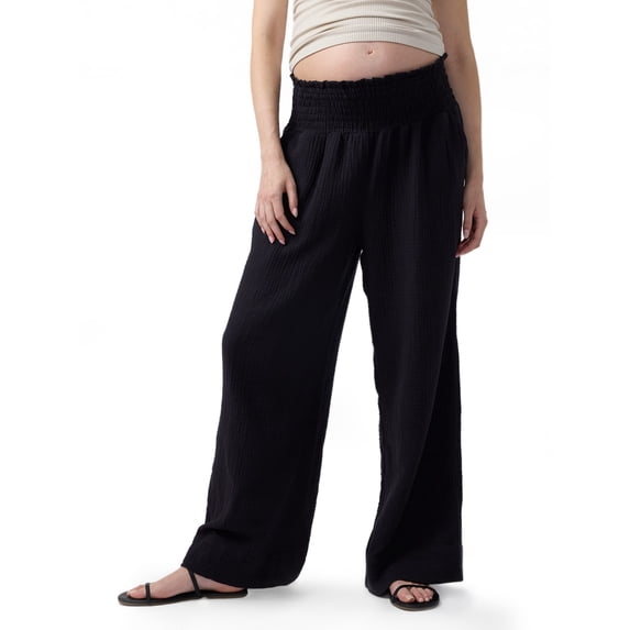Ingrid & Isabel For Every Belly Women's Maternity Wide Leg Gauze Pant, Sizes XS-XXL