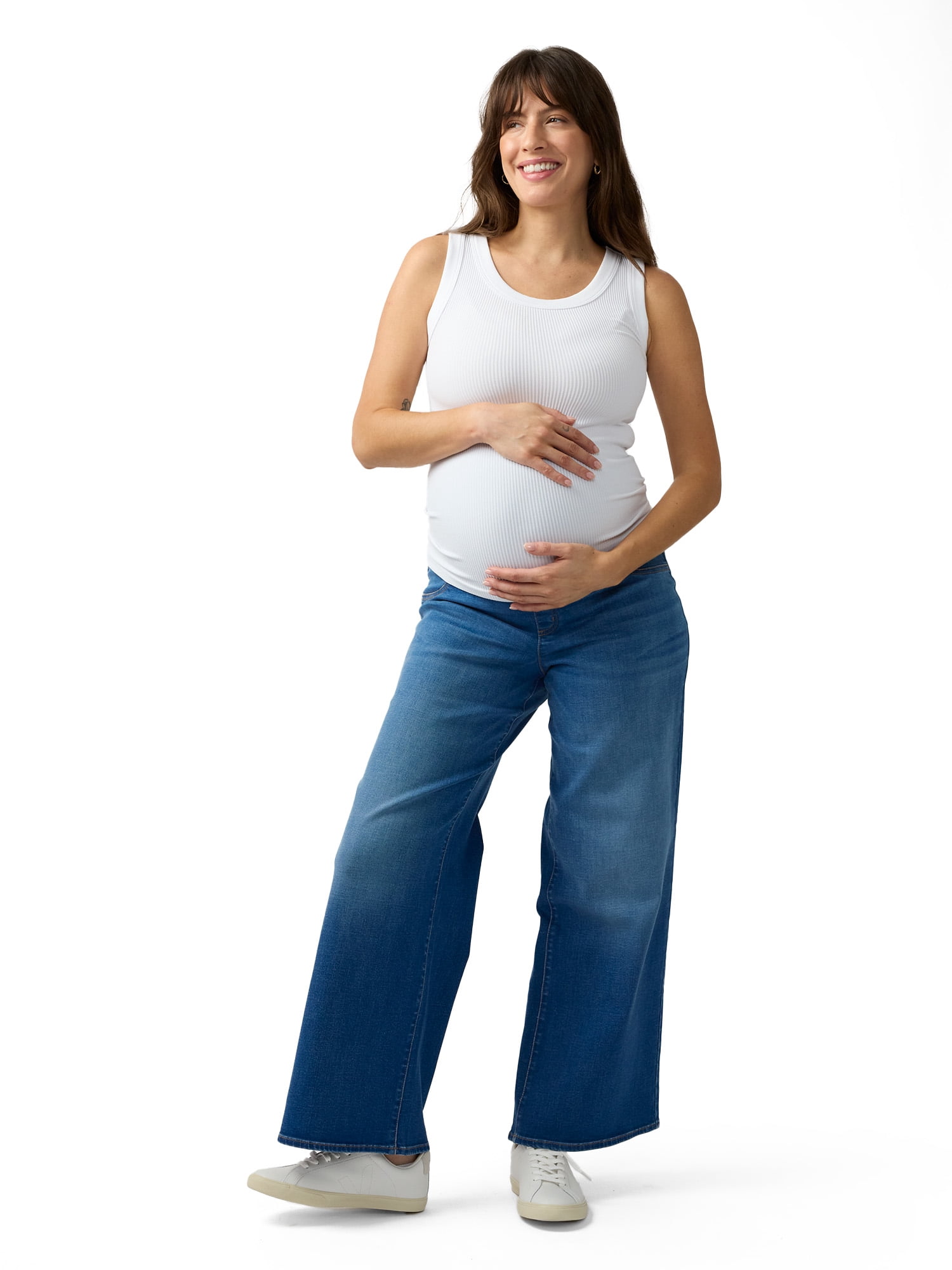 Ingrid & Isabel For Every Belly Maternity Wide Leg Jeans, Size S-XXL