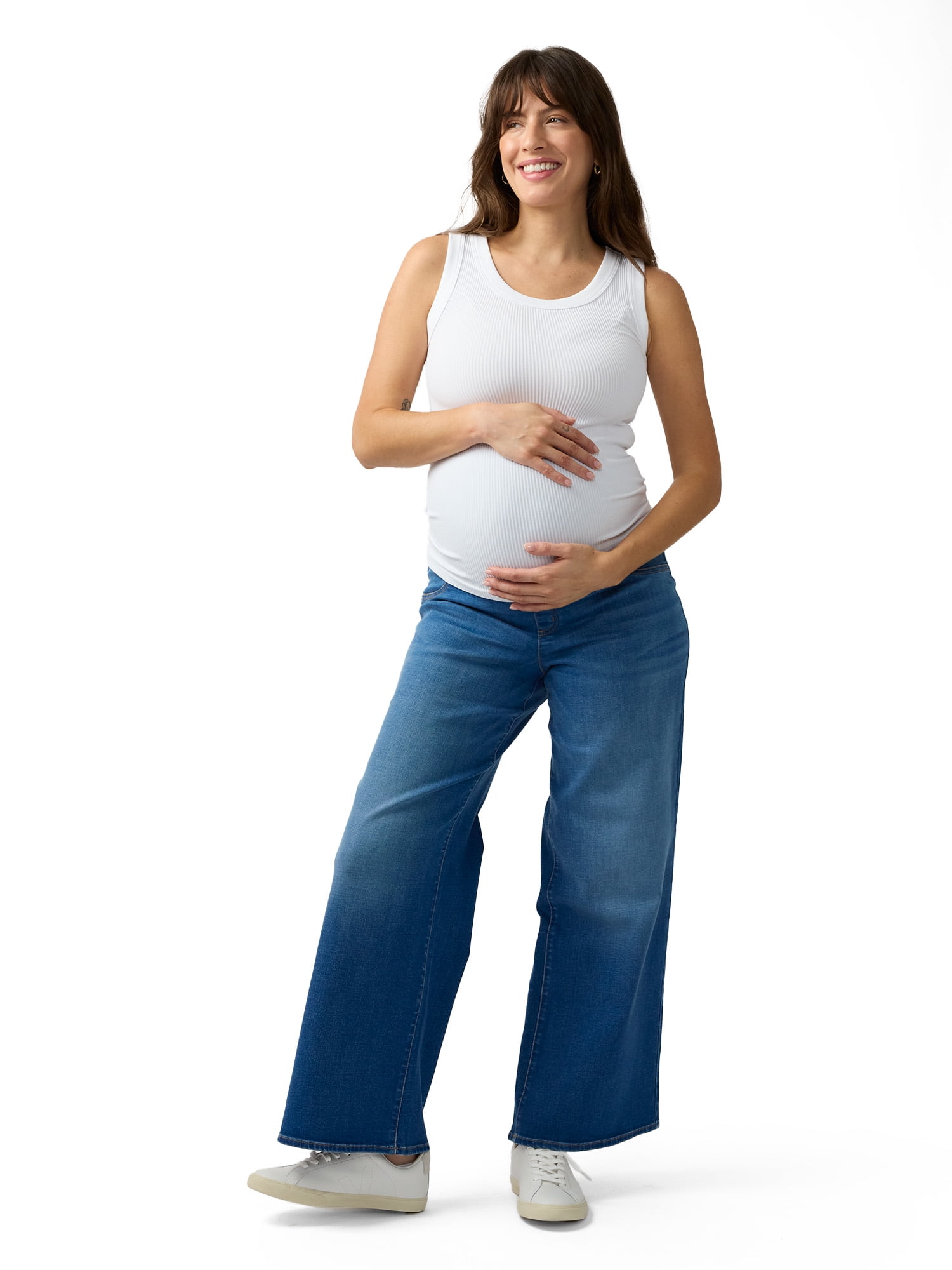 Ingrid & Isabel For Every Belly Maternity Wide Leg Jeans, Size S-XXL