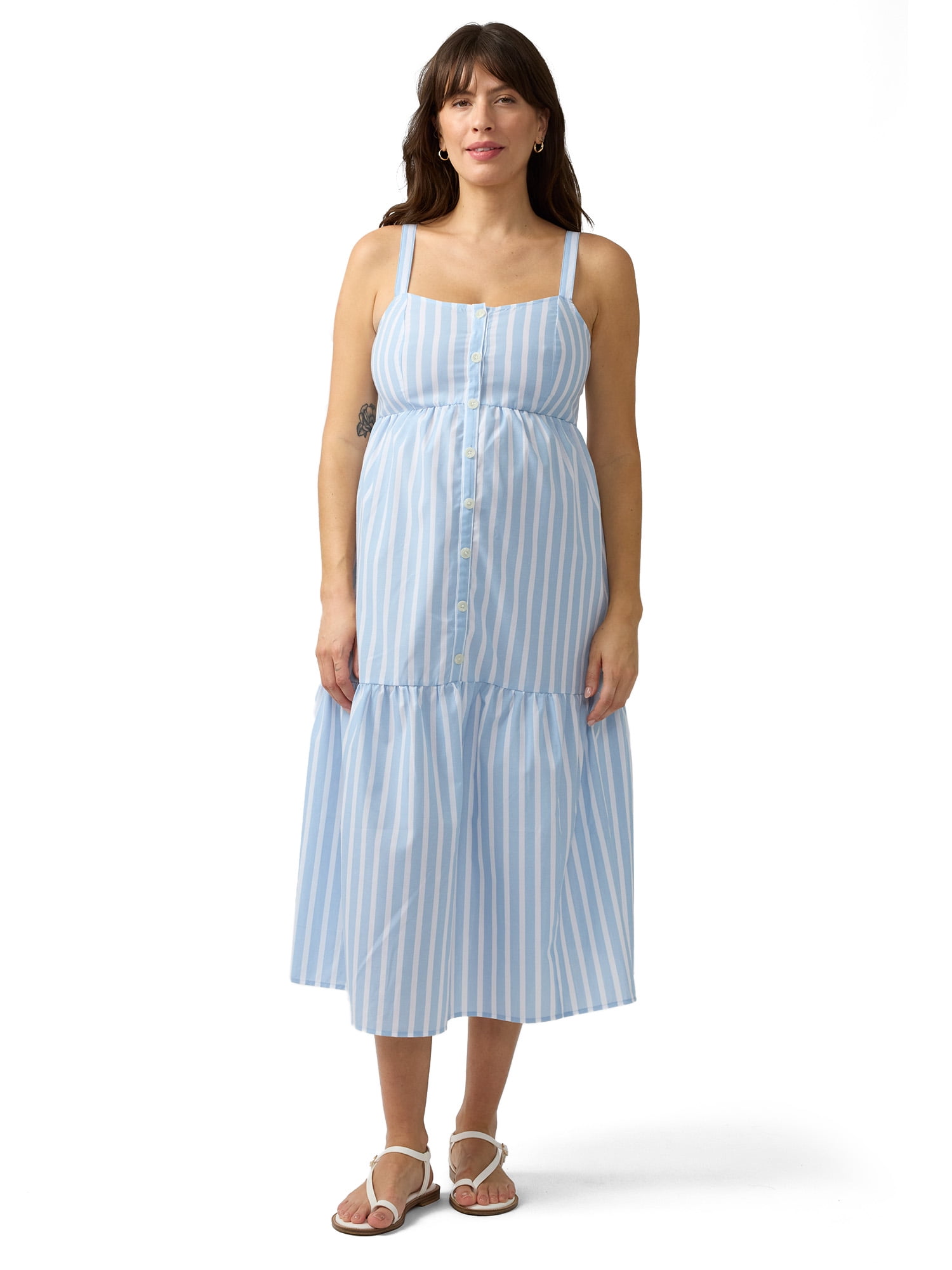Ingrid & Isabel For Every Belly Women's Maternity Woven Button Front Dress, Sizes S-XXL