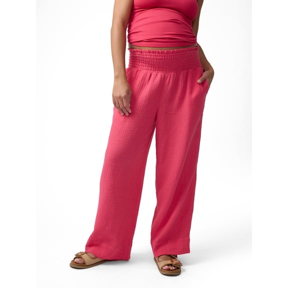 Ingrid & Isabel For Every Belly Women's Maternity Wide Leg Gauze Pant, Sizes XS-XXL