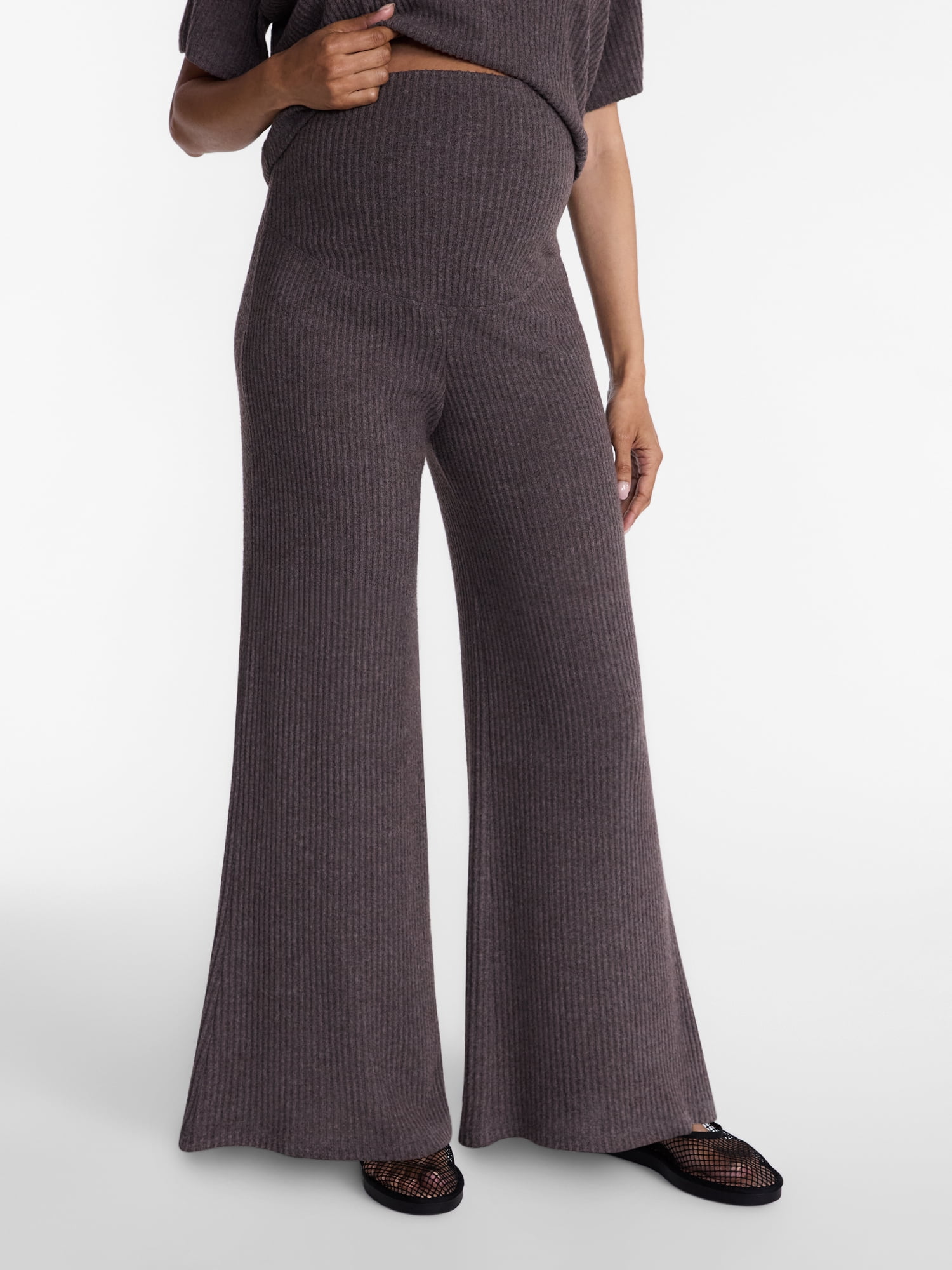 Ingrid & Isabel For Every Belly Women's Maternity Ribbed Pants, 29'' Inseam, Sizes S-XXL