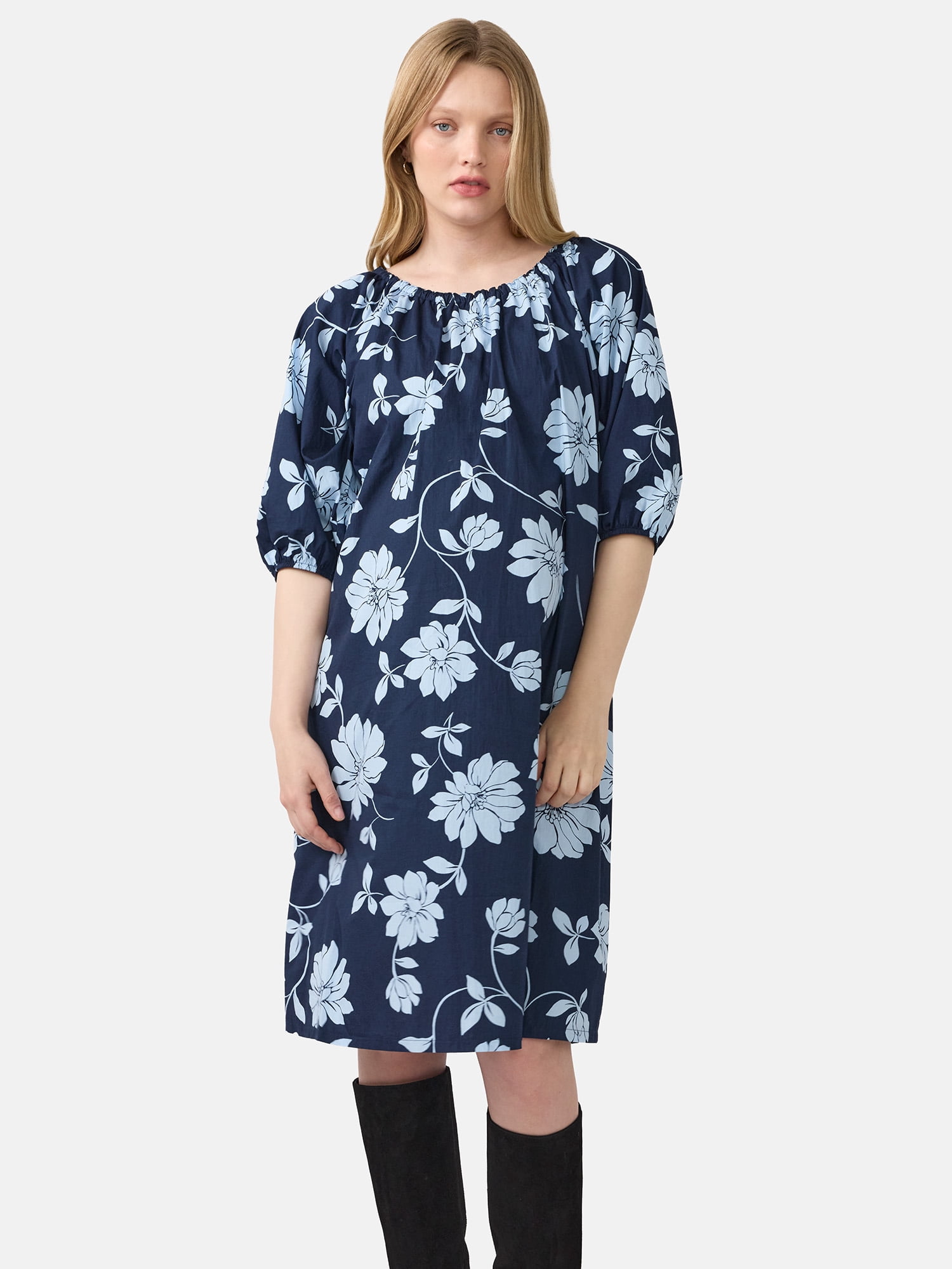 Ingrid & Isabel For Every Belly Women's Maternity Maternity Easy Midi Dress, Sizes S-XXL