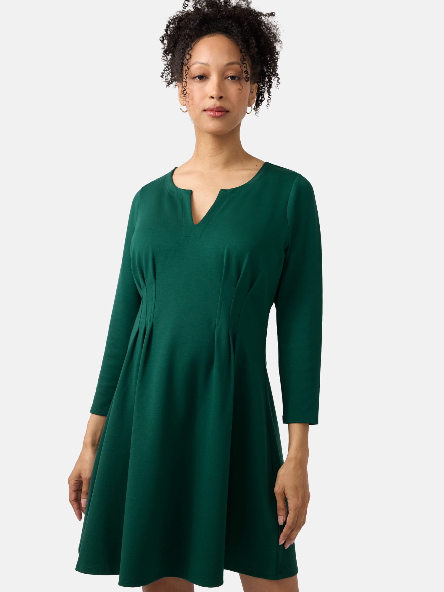 Ingrid & Isabel For Every Belly Women's Maternity Pintuck Mini Dress, Sizes S-XXL