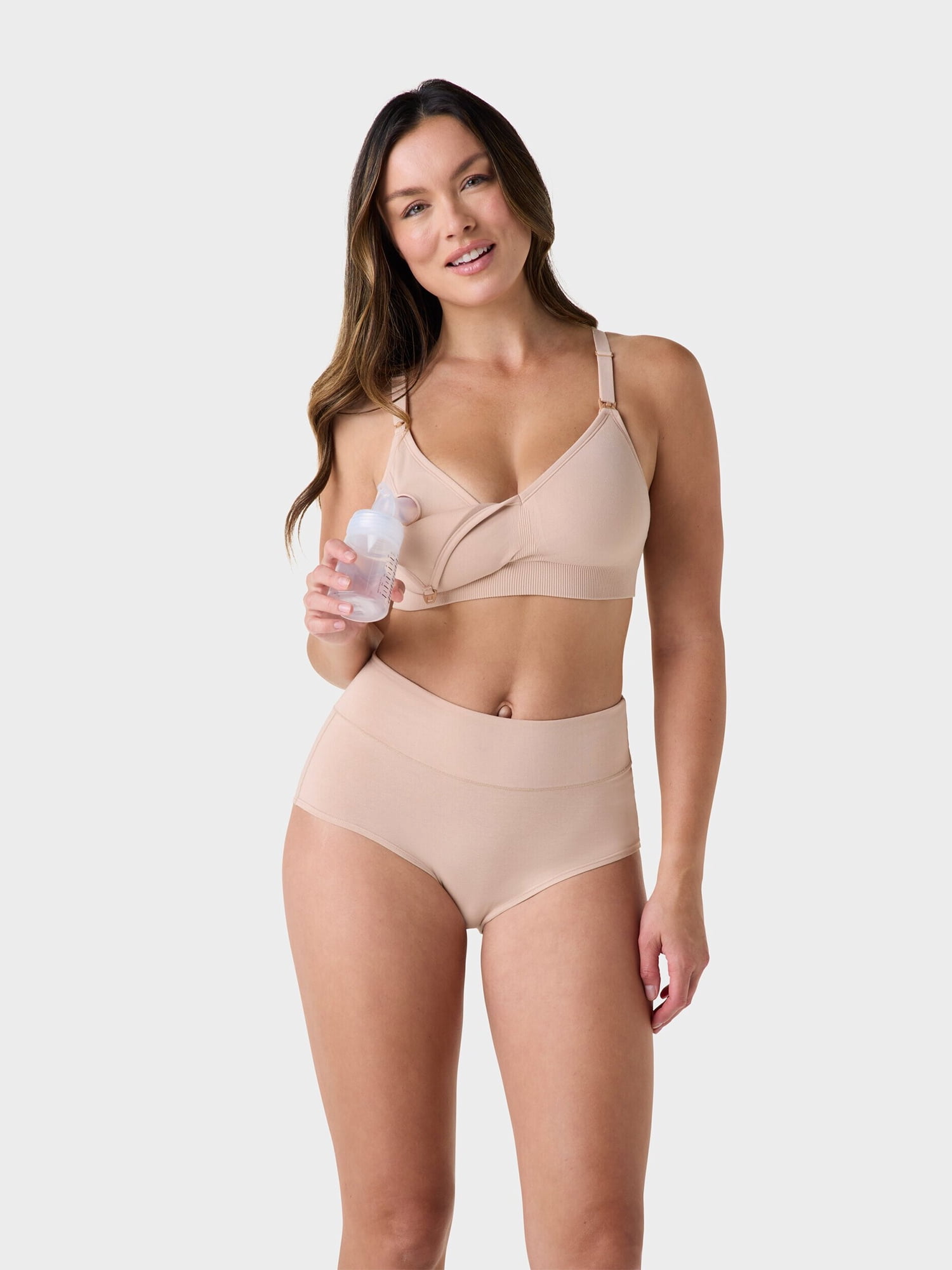 Ingrid & Isabel For Every Belly Women's Maternity Seamless Nursing and Pumping Bra, Sizes S-4XL
