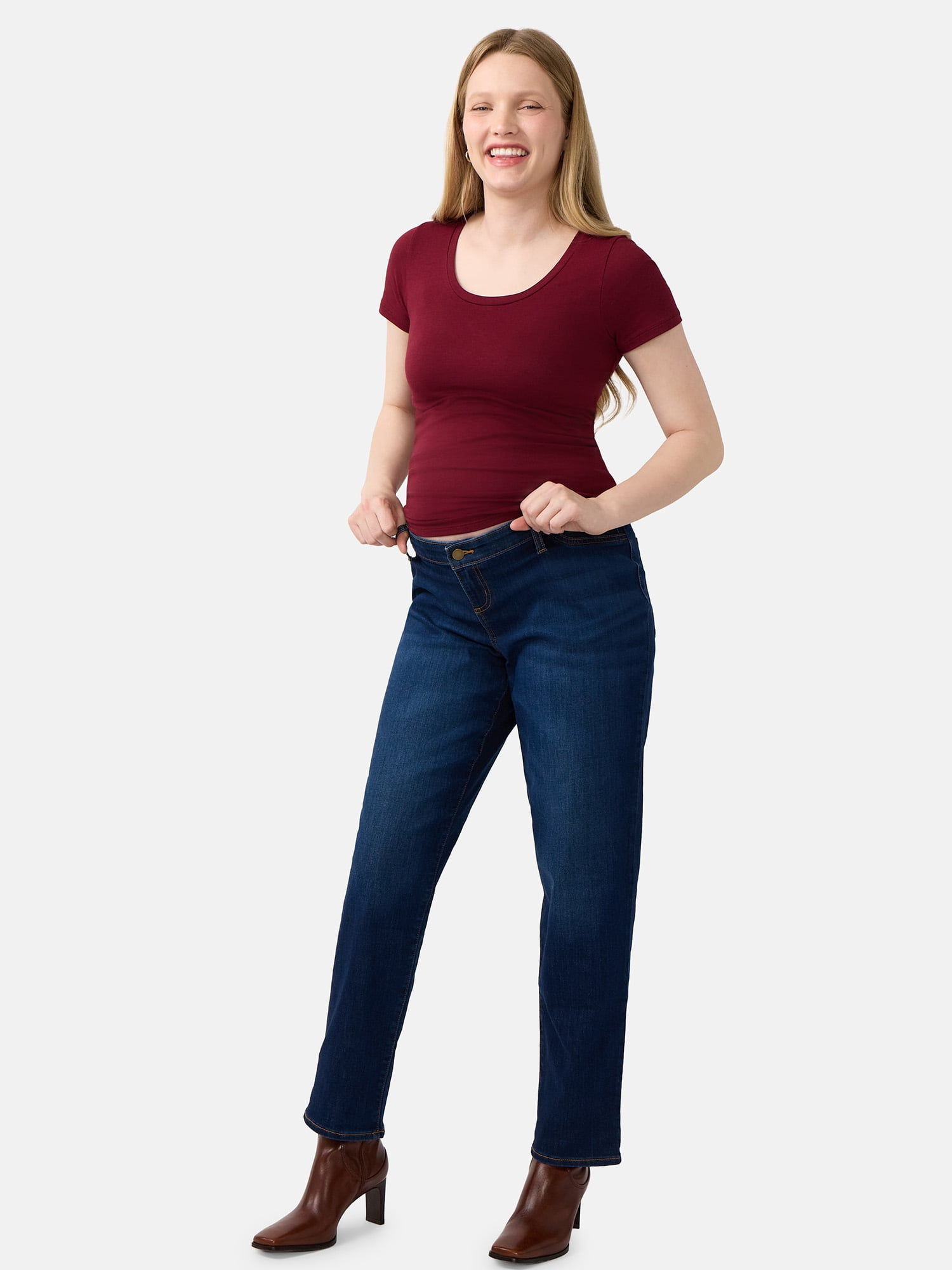 Ingrid & Isabel For Every Belly Women's Maternity Under The Belly Denim Jeans, Sizes S-XXL