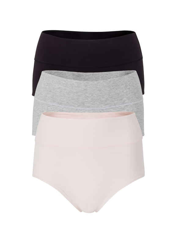 Women's Maternity Cotton Jersey C-Section Brief Panties, 3-Pack, Sizes S-XXXL