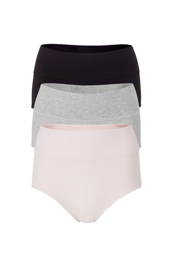 Women's Maternity Cotton Jersey C-Section Brief Panties, 3-Pack, Sizes S-XXXL