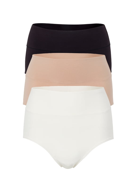 Women's Maternity Cotton Jersey C-Section Brief Panties, 3-Pack, Sizes S-XXXL