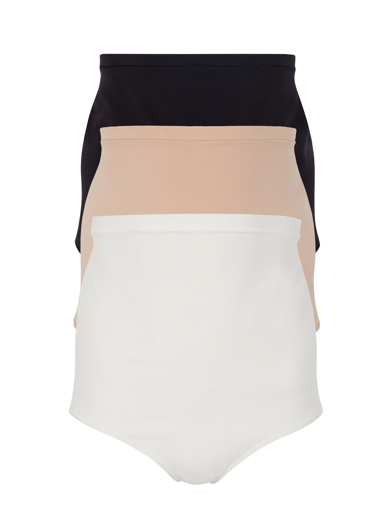 Ingrid & Isabel For Every Belly Women's Maternity Cotton Jersey High Waisted Brief Panties, 3-Pack, Sizes XS-4XL