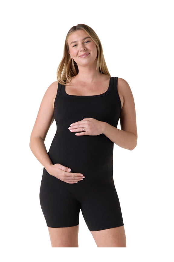Women's Maternity Cotton Jersey Romper, Sizes S-XXXL