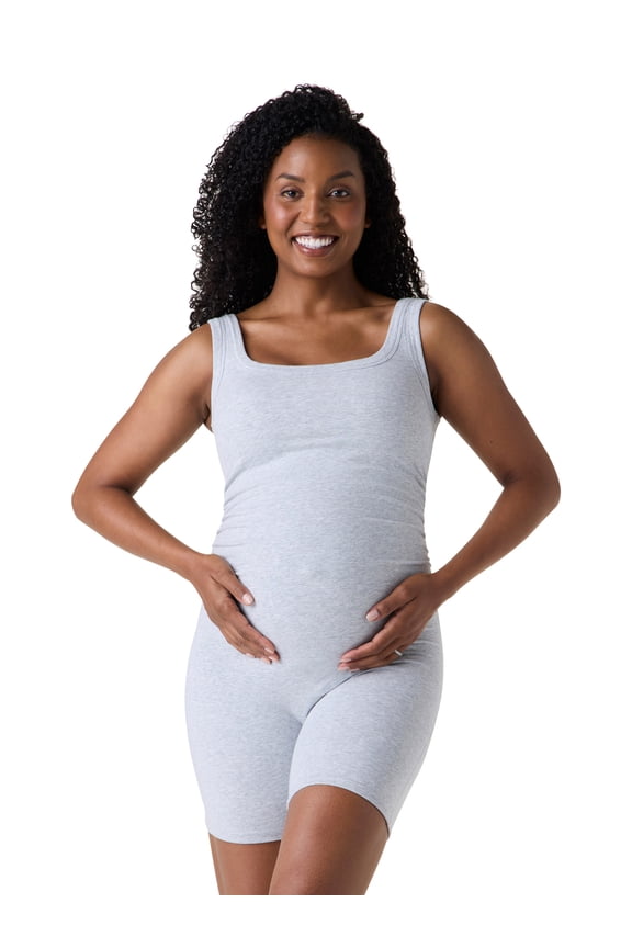 Women's Maternity Cotton Jersey Romper, Sizes S-XXXL