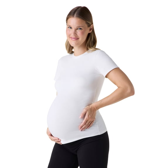 Ingrid & Isabel For Every Belly Women's Maternity Cotton Jersey Short Sleeve Shirt, Sizes S-XXXL